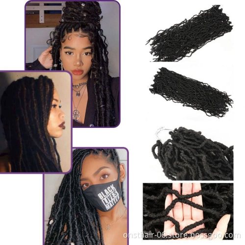 2021 wholesale Faux Locs Crochet Braids 24inch Nu locs synthetic Dreadlocs hair extension passion twist for women